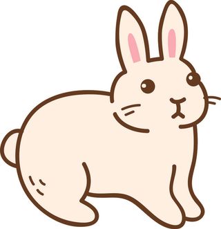 免抠矢量卡通小兔