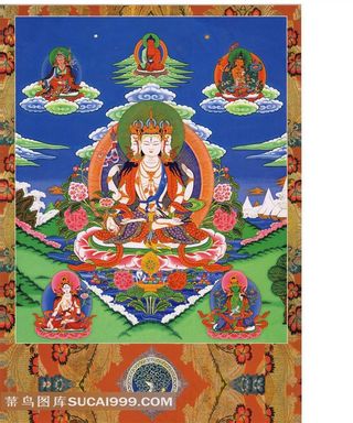 唐卡观音菩萨图片