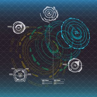 科幻未来科技操作仪表盘HUD元素图游戏UI图标界面边框矢量AI素材