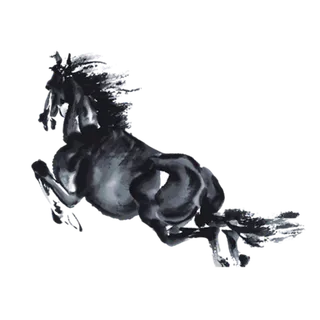 中国风水墨骏马