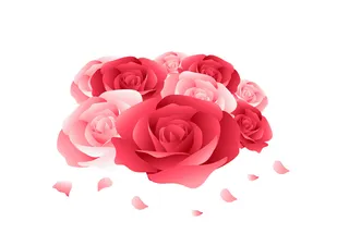 粉色创意花束矢量免扣元素