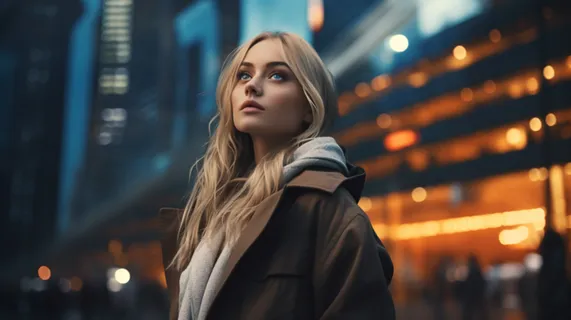 全神贯注的眺望