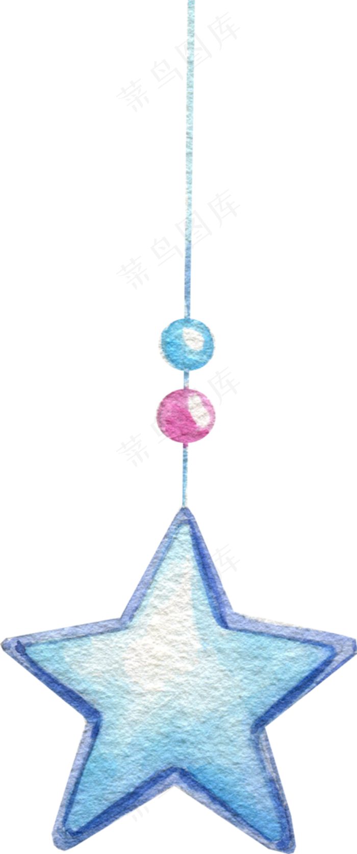 水彩插画-星星1