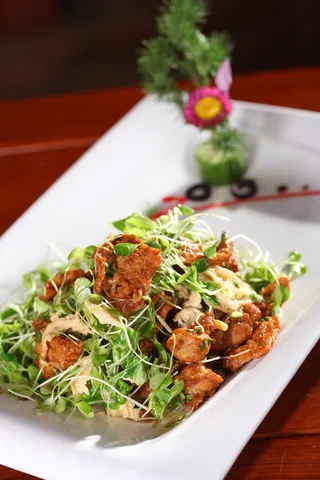 香椿苗炒黄羊 (1)