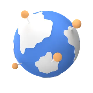 地球简约3D数据png图标素材