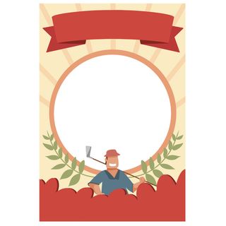 五一劳动节创意边框元素