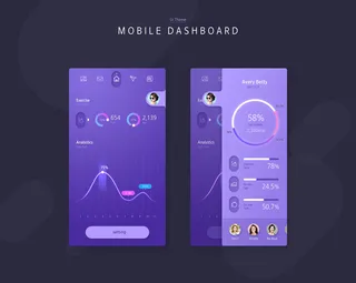 UI多页面包装展示手机APP交互界面样机长图概念PSD设计模板