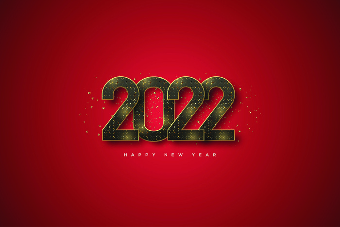 2022创意艺术字体新年虎年圣诞节数字立体质感文字AI矢量设计素材