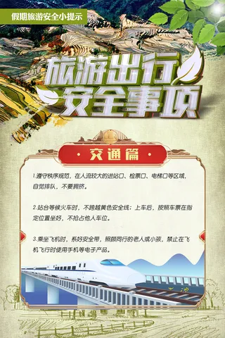 旅游出行安全事项海报