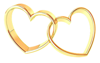 金色爱心金属