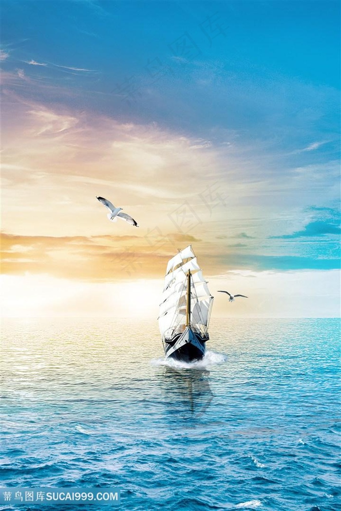 帆船海景图片