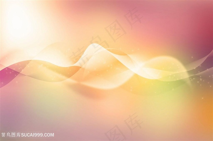 靓丽色黄色幻彩曲线背景图片