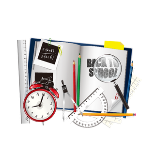 学生时光时钟书本学习少儿兴趣班