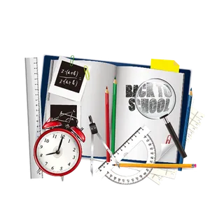 学生时光时钟书本学习少儿兴趣班