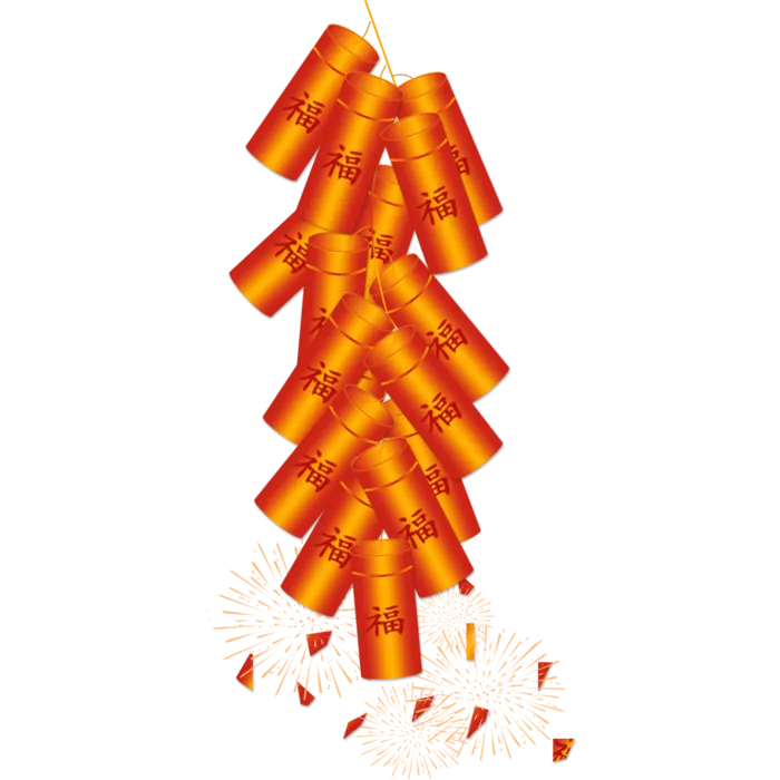 红色烟花爆竹免扣素材