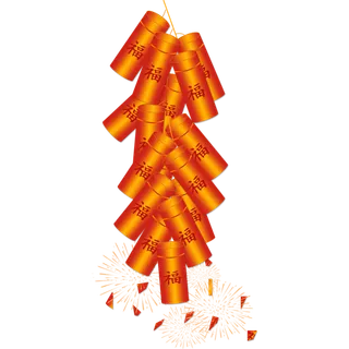 红色烟花爆竹免扣素材