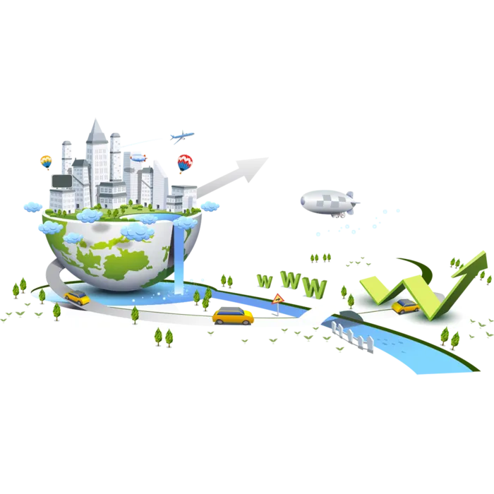 地球流水卡通白色少儿兴趣班素材