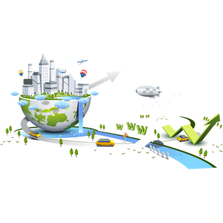 地球流水卡通白色少儿兴趣班素材