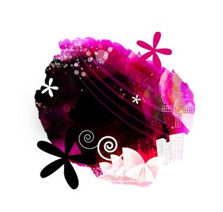 红色简约风唯美梦幻名片海报鲜花插图插画背景图片素材