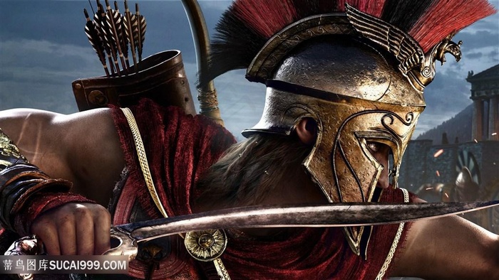 战争冲锋中的武士图片