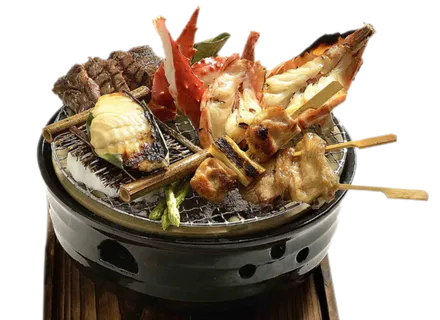 海鲜自助 烤肉 虾