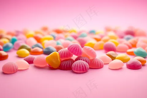美味糖果五彩软糖甜点摄影图