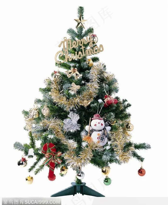 挂满娃娃的圣诞树