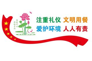 矢量文明用餐文化墙