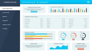 可视化大数据科技网页后台管理图表软件AI界面PSD模版素材源文件