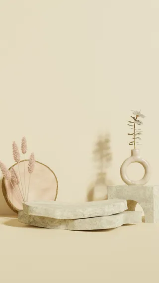 小清新c4d场景电商展台合层背景