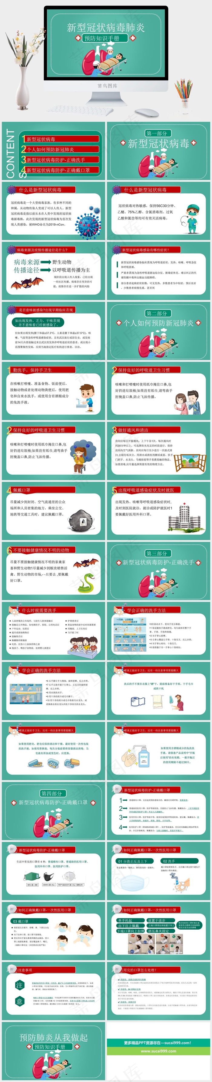 新型冠状病毒肺炎防控ppt模版