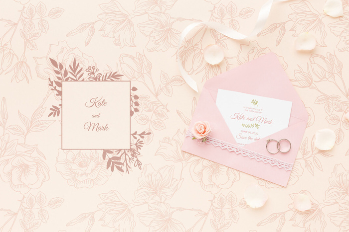 邀请函模型设计背景PSD素材