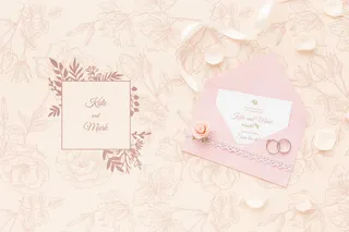 邀请函模型设计背景PSD素材