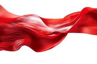 红色丝绸飘带免抠
