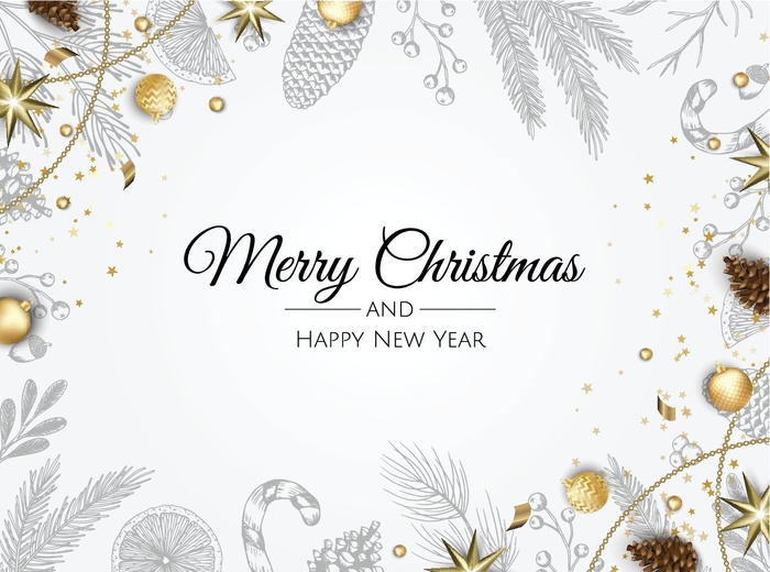 圣诞节圣诞树圣诞老人闪亮装饰电商促销折扣海报