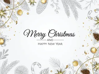 圣诞节圣诞树圣诞老人闪亮装饰电商促销折扣海报