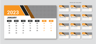 2023日历 2023年挂历 兔年日历 