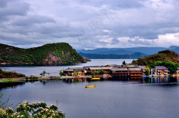 云南泸沽湖风景素材大图