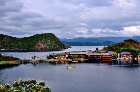 云南泸沽湖风景素材大图 云南泸沽湖风景素材大图