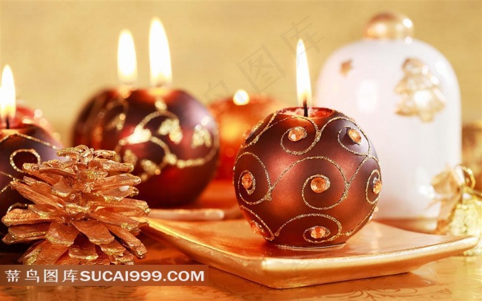圣诞节蜡烛图片