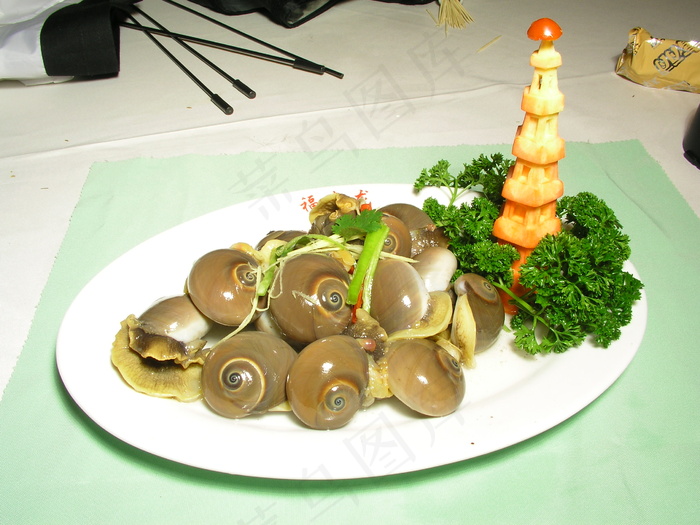 粤菜1378姜葱炒香螺