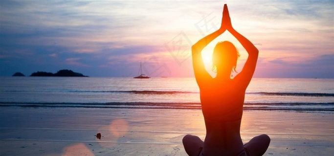 女性瑜伽运动背景