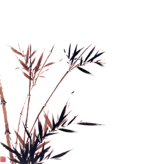 竹子水墨画中国风国画墨水书法竹子画