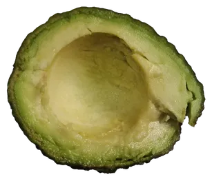 没核半个牛油果切开去核果绿色油脂瓤免抠摄影实拍实物元素素材
