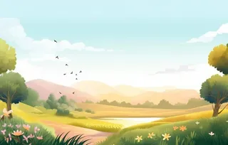 绿色清新户外草地背景