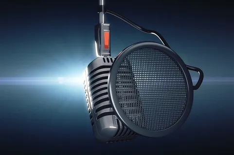 语音麦克风特写高清图片