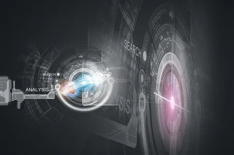 炫彩蓝色科技背景图片