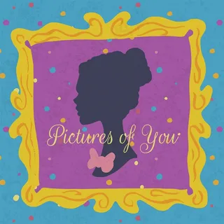 水彩条纹女士侧影边框素材