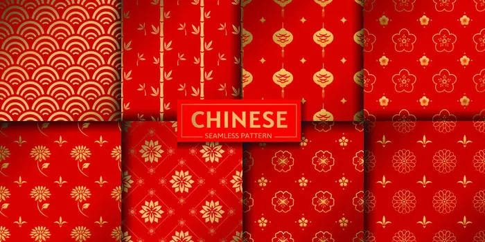 设计红色新年背景风景eps,ai矢量模版下载