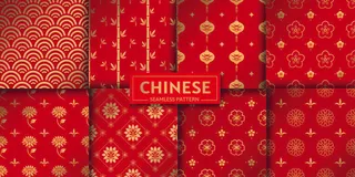 设计红色新年背景风景